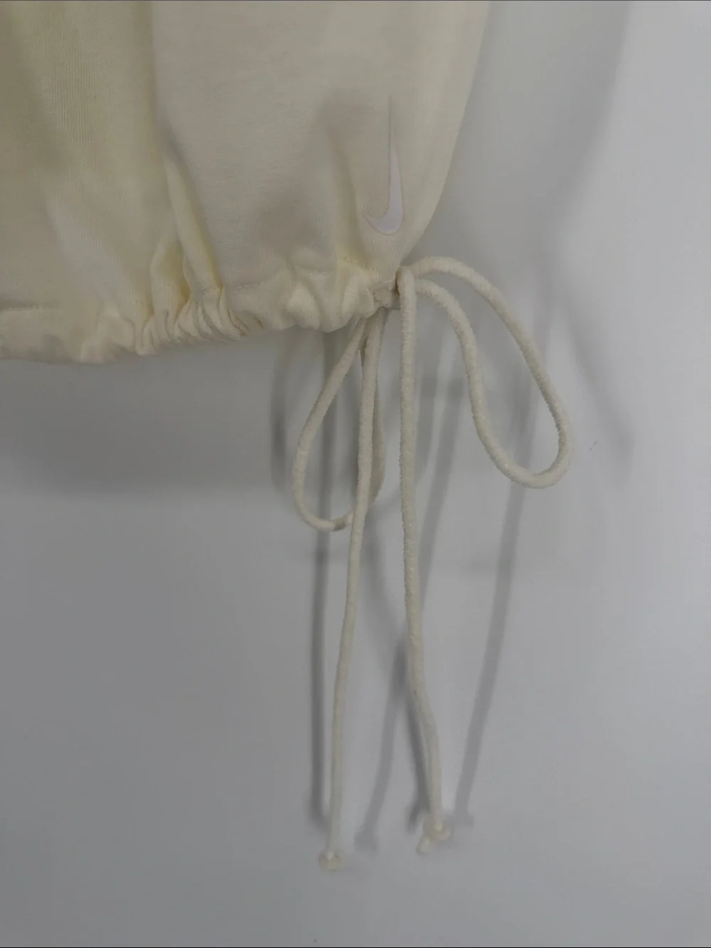 Nike Tank Top Gathered Tie Bottom Cream NWT Size Large